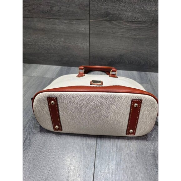 DOONEY & BOURKE Ivory Bone Boston Dome Satchel Dillen Tote bag B000559 - Picture 7 of 8